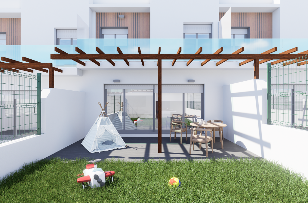 Patio interior privado Chalets Adosados en Arroyo de la Encomienda - Bellavista Homes